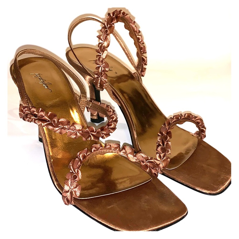 Bronze strapy heel 8.5